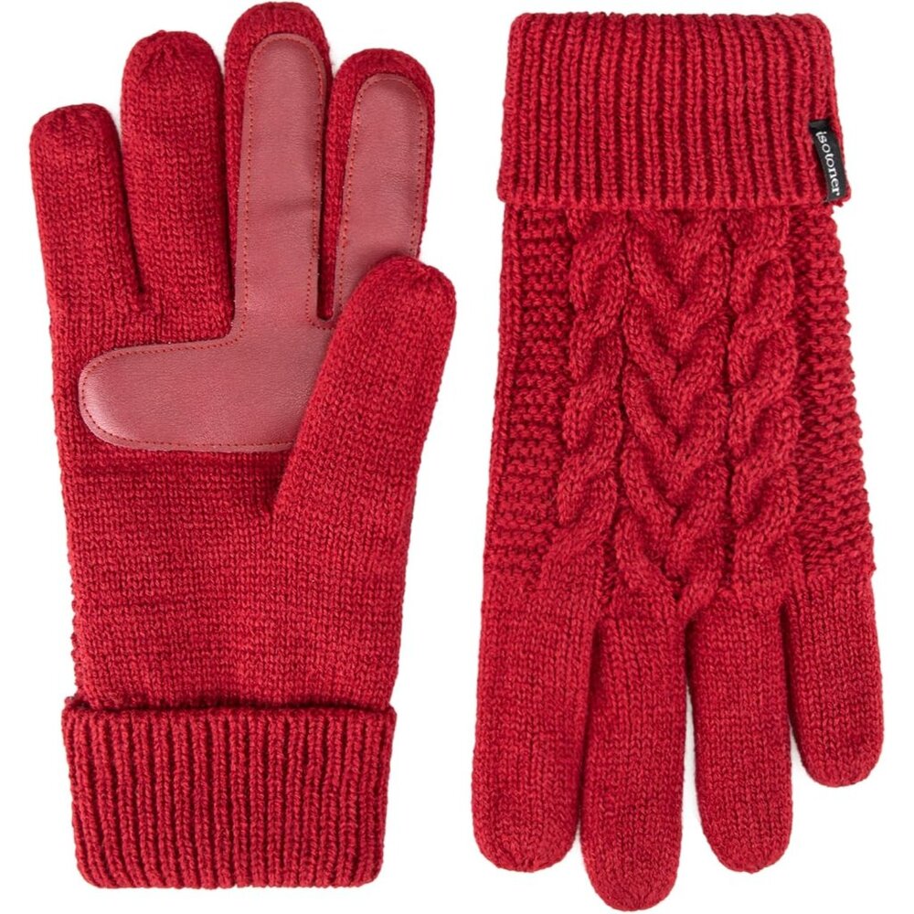 Women's Chili Casual Fleece Wool Lined Warm Knitted Touch Screen Cable Gloves